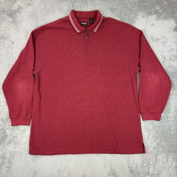 Bundle Izod Golf Stretch Jacket PING 1/4 Zip Polo Sweater Long Sleeve Shirt XL - Picture 4 of 9